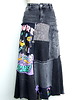 spódnice maxi Długa czarna spódnica denim r.38