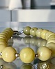 srebrne naszyjniki Naszyjnik - duże kule z jadeitu i ozdobne zapięcie