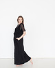 sukienki maxi damskie Sukienka lniana elegancka z tiulem