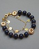 bransoletki z kamieni naturalnych Perły seashell navy blue  /szlachetna kolekcja/ - bransoletka