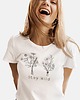 t-shirt damskie Koszulka kwiaty line art rośliny natura