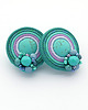 kolczyki soutache Turkusowe koła