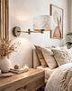 kinkiety Kinkiet w stylu glamour BRAGE MARMUR