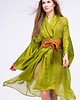 sukienki midi damskie Sukienka-kimono WEZEN Pistacjowa