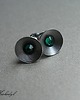 kolczyki wire wrapping Miseczki -szmaragdowe