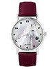 zegarki różne Zegarek - Biały koń - skórzany, burgund