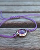 bransoletki wire wrapping Ametyst   - bransoletka sznurkowa