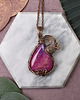 wisiory Miedziany wisiorek wire wrapping z agatem #216