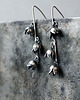 kolczyki wire wrapping Srebrne kolczyki wiszące konwalie