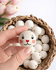 akcesoria różne Ręcznie malowany koralik króliczek 3 cm do makramy i rękodzieła 1 szt.