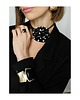 chokery Choker z jedwabiu w groszki