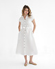 sukienki midi damskie Lniana Sukienka MARIGOLD pure white