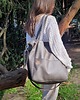 torby na ramię Lazy bag Pocket  torba taupe ekoskóra oversize