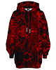 bluza z kapturem damska Bluza Oversize Tunika DR.CROW Marble Dark