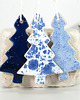 ozdoby choinkowe Ceramiczne choinki - komplet ozdób choinkowy