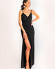 sukienki maxi damskie Sukienka "Selena" - czarna maxi
