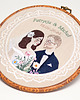 Ślub - inne Haft ślubny w tamborku 20 cm, indywidualna pamiątka ślubna, rocznicowa