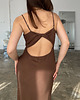 sukienki midi damskie Sukienka Bow choclate