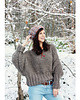 swetry damskie  Brązowy sweter handmade moher z wełną