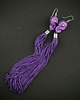kolczyki chwosty Maike purple L - kolczyki z chwostami