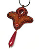 wisiory Seishin, wisior z jadeitem i karneolem, beading