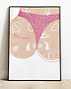 plakaty Plakat  FAJNA DUPA różowa grafika erotyka dla dziewczyny przyjaciółki