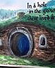 grafiki i ilustracje Norka hobbit obraz akwarela papier 35x50 Władca Pierścieni LOTR Tolkien