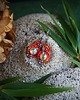 kolczyki swarovski Esme 3 - pomarańczowe kolczyki z kryształkami