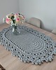obrusy i serwetki Bieżnik owalny szydełkowy ze sznurka 50cmx90cm