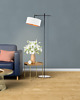 lampy podłogowe Designerska lampa stojąca z abażurem w stylu glamour MELTON GOLD