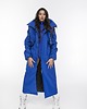 płaszcze damskie Parka Longline Collar Vest Oversize indigo