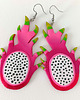 kolczyki z masy plastycznej Duże Neonowe Kolczyki Smoczy Owoc