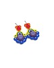 kolczyki soutache Tęczowe kolczyki sutasz