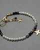 bransoletki z kamieni naturalnych Pearls /white/ and black onyx - bransoletka
