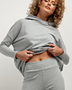 bluza z kapturem damska Szeroka bluza z kapturem T379, jasnoszara