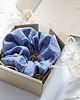 gumki do włosów lniana gunka scrunchie denim