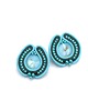kolczyki soutache Kolczyki sutasz sztyfty turkusowo zielone okrągłe Amber