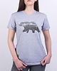 t-shirt damskie Koszulka damska NIEDŹWIEDŹ BRUNATNY jasnoszara