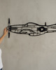 Ozdoby na ścianę Myśliwiec P51 Mustang metalowa ozdoba na ścianę 3D