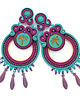 kolczyki soutache Kolorowe boho kolczyki 6