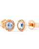 kolczyki złote Niebieski topaz- kolczyki w złocie 585, prezent