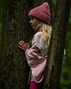 czapki dziecięce SÓWKA - puchata naturalna czapka dla dzieci różowy