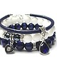bransoletki z kamieni naturalnych Navy blue and white vol. 4  /10-03-2015/ set