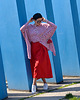 spodnie materiałowe damskie New SPODNIE red Palazo