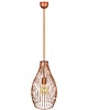 lampy wiszące Nowoczesna druciana lampa w kolor miedziany