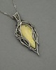 wisiory Wisiorek złoty labradoryt wire wrapping