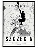 plakaty Plakat miasto POLSKA - SZCZECIN  obraz MAPA