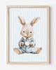 obrazy i plakaty do pokoju dziecięcego Plakat Na Ścianę Dla Chłopca Niebieskie króliczki nr. 11