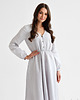 sukienki maxi damskie Lniana sukienka CAMELLIA MAXI LIGHT GRAY