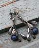 kolczyki wire wrapping lapislazzuli - sztyfty